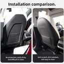 2Pcs for Tesla Model 3/Y 2017-2026 Juniper/Highland(Not for Standard), Leather Seat Back Kick Protectors Accessories, Kids Mats Waterproof Pet Covers