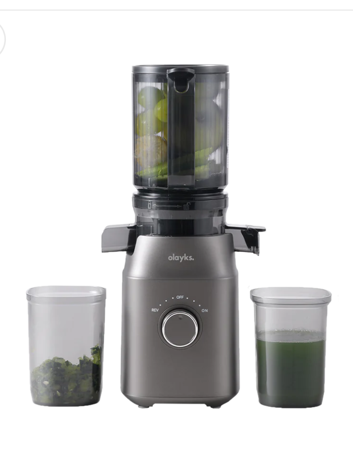 Olayks Slow Masticating Juicer, Juice and Pulp Separator, Automatic Cold Press Juicer for Home, Large Chute Fruit Juice Extractor