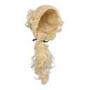 TINAYAUE Halloween Judge Cosplay Wig Colonial Style Wave Curly Wig Party Costume Prop for Stage Performance Theater Club Birthday (Beige)