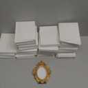 Maitys 25 Pcs Mini Picture Vintage Frames with Stands Tiny Antique Photo Baroque Ornate Resin Oval Frame Table Top Display Home Wedding Decor (Gold)