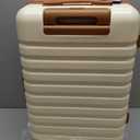 UKEIN Luggage Sets 3 Piece, Carry On Luggage 20In With Spinner Wheels,PC Hardside Suitcase Set with TSA Lock,Durable Carry On Suitcase With Travel Backpack for Men (Beige, 3 piece set (20inch))