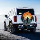 Spare Tire Cover for RV Trailer,Waterproof Leather American Flag Spare Tire Cover Protectors,Fit for Jeep Wrangler RV,SUV,Truck Travel Trailer Tires 14" 15" 16" 17"