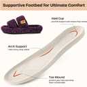 EverFoams Womens Fuzzy Open-toe Slippers Soft Comfy Memory Foam Indoor House Shoes (9-10, Plum Violet)