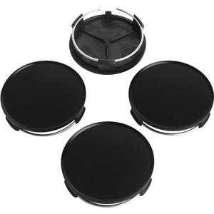 KitsPro 2.9Inch 75MM Wheel Center Caps, Pack of 4 (Matte Black, Outer 75MM, Inner 73MM)