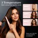 2 x Portable Hair Straightener & Curler 2 in 1, Mini Size, Pink | Cordless, USB Rechargeable, 2600mAH Battery, Ceramic, For Women & Men