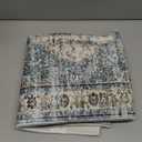 Uphome Blue Bathroom Rugs, Distressed Farmhouse Boho Bath Mat, Comfy Velvet Small Bath Rugs Non Slip Washable, Vintage Oriental Toilet Rug for Sink Shower Vanity, 18x26 inch