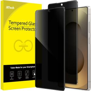 JETech Privacy Screen Protector for Samsung Galaxy S25 Ultra 5G, Anti-Spy Tempered Glass Film, Fingerprint ID Compatible, 2-Pack