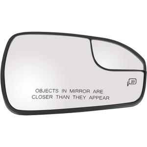 Passenger Right Side Heated Mirror Glass Replacement for 2013 2014 2015 2016 2017 2018 2019 2020 Ford Fusion - Exterior Side View Convex Mirror with Blind Spot, Replace DS7Z17K707B