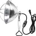 Simple Deluxe Clamp Lamp Light Socket with 10.5 Inch Aluminum Reflector, Suit for Max 250 Watt Lamp (No Bulb Included) with 18/2-Gauge 6 Feet Cord, 1 Pack