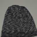 Silky Satin Lined Bonnet Sleep Cap - Adjustable Stay on All Night Hair Wrap Cover Slouchy Beanie for Curly Hair Protection for Women and Men - Heather Black