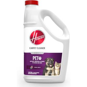 Hoover Pet Carpet Cleaner Solution, 128 oz., Tropical Breeze Scent, Deep Cleaning Shampoo Solution, Eliminates Urine Stains and Odors, Pair Carpet Cleaner Machine
