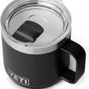 YETI Rambler 14 oz Ceramic Lined Stackable Mug, Vacuum Insulated, Stainless Steel with MagSlider Lid, Black