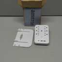 Wall Outlet Extender with Surge Protector, 6 AC Outlets, Shelf, 2 USB & USB C Charging Ports - Home & Dorm Plug Expander