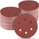 100 PCS 6 Inch Sanding Discs 240 Grit, 6 Hole Hook and Loop Sandpaper, Round Orbital Sand Paper Discs for Sander
