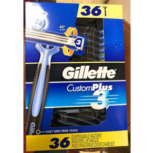 Gillette Custom Plus3 Disposable Razors, 36-count