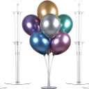 LANGXUN 28" Height Table Balloon Stand Kit for Birthday Party Wedding Decorations, Balloons Arch Kit for Graduation Party and Christmas Balloon Decorations (4 Pack)