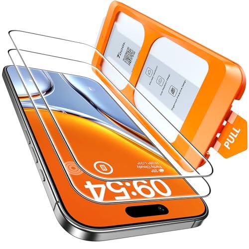 TOCOL for iPhone Air Screen Protector 6.5 inch 9H Hardness Military Grade Shatterproof HD Tempered Glass Full Coverage Easy Installation 2 Pack