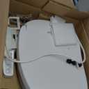 KOHLER PureWash E590 Elongated Heated Bidet Toilet Seat, White with Side Panel, Quiet-Close Lid, Self-Cleaning Wand, Adjustable Water Pressure and Nightlight, Easy Installation