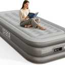 Sebor Air Mattress Twin with Built-in Pump 18", Comfortable Self-Inflating Blow up Mattress with High-Speed Pump, Durable Twin Size Air Mattress with Storage Bag for Guests, Moving, Camping, Travel
