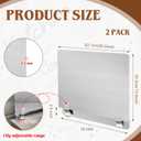 Ferraycle 2 Pack 20-1/2" W x 9" H 304 Stainless Steel Fryer Splash Guard for Stove & Kitchen, Oil Splatter Screen Protection, Heavy Duty Grease Barrier for Frying, Grilling, Easy Clean, Universal Fit