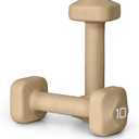 Tone Fitness 10 lb Neoprene Dumbbell Pair for Home Workouts – Non-Slip Design - Beige