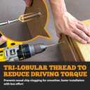 Coated Composite Deck Screws #10 x 2-3/4, Self Tapping Wood Screws and Deck Screws with Torx T20 Star Drive, Type 17 Point, Flat Head, 1 Free Bit Included (Gray, 350), by YYL FASTENER