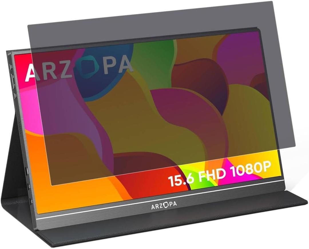 MUBUY-GOL 15.6 Inch Portable Monitor privacy Screen Protector for ASUS/MNN/KYY/ARZOPA/Yxk/QQH/Lepow/ZenScreen/InnoView/Newsoul/ForHelp, Privacy Shield and Anti-Glare Protector (Universal Fit 16:9)