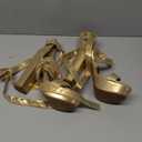 DREAM PAIRS High Chunky Block Platform Heels for Women Strappy Gladiator Sexy Open Toe Dressy Sandals SDHS2205W Gold 7