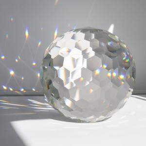 Clear Glass Crystal Ball Prism Suncatcher Rainbow Maker, Crystals Prisms for Window, Feng Shui, Home Office Garden Decoration (150mm/5.9inch)