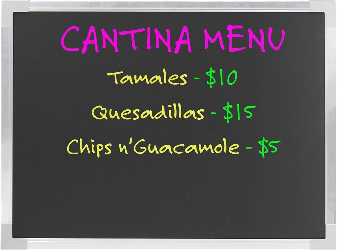 Flipside Products 36" x 48" Aluminum Framed Black Dry Erase Board, Large Surface, Wall Decor, Sign, Wall Mount, Menu Board