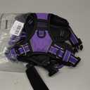 IVY&LANE No Pull Dog Harness for Medium Dogs, Dog Vest Harness with Leash, Safety Belt and Storage Strap, Fully Adjustable Harness, 360 Reflective Strip, Soft Handle (Purple, M)