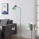 LALISU Floor Lamp, Industrial Floor Lamps for Living Rooms Rustic Farmhouse Reading Standing Floor Lamp Adjustable Metal Heads Indoor Task Lighting for Living Room Bedroom Office Home Dcor (Green)