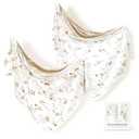 GRSSDER Baby Blankets Super Soft Stretchy Jersey Swaddle Blanket 2 Pack for Baby Boys, Double Layer Reversible Receiving Blankets 34 x 44, Extra Large for Swaddling, Cute Duck & Rabbit