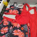 Yonique 3 Piece Athletic Tankini Swimsuits for Women with Shorts Swim Tank Tops with Sports Bra and Boyshorts Bathing Suits, Size: Large