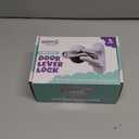 Door Lever Locks (4 Pack) - Prevents Toddlers from Opening Doors - Durable ABS with 3M Adhesive - Easy One-Hand Operation for Adults, No Tools Needed (White)