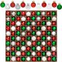 100 Pcs Mini Christmas Ball Ornaments Set, 1.18'' Red Green and White Small Shatterproof Xmas Tree Ornament Hanging Ball Bulk Decorations for Holiday Party, Wreath, Garland, Winter Decor