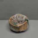 Small Gift Wicker Picnic Basket with Handle,Willow Flower Girl Basket for WeddingsGarden and Home Decor -Wicker Storage Basket-Natural