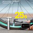 HOTO Mini Bike Tire Pump, 25s Fast Inflate Bicycle Pump with Guage, 150PSI Portable Electric Bike Air Pump with Presta and Schrader Valve for Road Bike, Motorcycle, Mountain Bike, BMX, Sports Ball