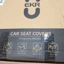 EKR Tacoma Seat Covers Custom Fit for Toyota Tacoma 2016 2017 2018 2019 2020 2021 2022 2023 Double Cab/Crew Cab -Truck Seat Covers for Car Full Set,Faux Leather(Black/Gray Camo A63)