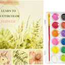 Watercolor Workbook,12 Colors Water Color Books Paint, Beginner-Friendly Watercolor Workbooks with Paint Brush