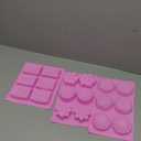 3 Pack Silicone Soap Molds, 6 Cavities Flower Making Mold, Included Rectangle Shape Supplies, Perfect for Handmade Soaps, Homemade Chocolate