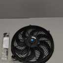 14" inch Slim Fan Push Pull Electric Radiator Cooling Fans 12V Mount Kit Unversal Black