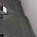 Husky Liners Weatherbeater Floor Mats | Fits 2017-2026 Ford F-250/F-350 SUPERCAB ONLY with Factory Carpet Without Fold Flat Storage | Front & 2nd Row, 3-pc Black - 94071
