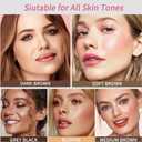 2 x Eyebrow Stencils, Eye Brow Stencil Kits Waterproof Brow Stamp Eyebrow Stamp Perfect Eyebrows, Long-Lasting, Smudge-proof Eyebrow Kit for Women With 10PCS Eyebrow Shaping Kit, Soft Brown