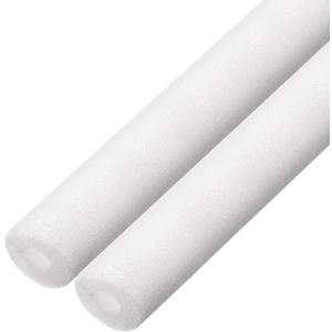 uxcell Small Size Foam Tube Pipe Insulation Freeze Protection Cover 1m/3.28 ft Length, ID 1cm/0.39inch, OD 3cm/1.18inch Pipe Insulation Kits White 2 Pack