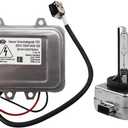 5DV 009 000-00 Xenon Headlight Ballast with Igniter and D1S Bulb Replacement for 2007-2014 Escalade 2008-2014 Town Country 2006-2009 BMW E60
