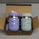 Elk and Friends 10oz Stainless Steel Kids + Toddler Drinking Cups | The Original Mason Jar with Sleeves + Lids | Silicone Straws | Smoothies | Storage Jar | Spill Resistant | Dishwasher Safe | 2 Pack (Sage/Misty Blue)