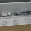 PARTPHONER - Bathroom Vanity Light Fixture - Over Mirror - Modern Glass Shade - Brushed Nickel, E26 Base, 3-Light