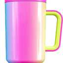 Meoky 40oz Tumbler with Handle, Leak-proof Lid and Straw, Insulated Coffee Mug Stainless Steel Travel Mug, Keeps Cold for 34 Hours or Hot for 10 Hours (Carnival)