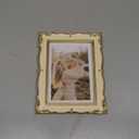 PHAREGE Vintage Picture Frame 5x7 Cream Yellow Gold, 5 by 7 Ornate Decorative Antique Frame with Mat for 4x6 Photo, Fancy Matted Frame for Desktop or Wall, Horizontal or Vertical